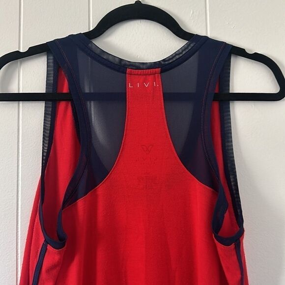 Livi Active 14/16 Red & Navy Blue Knit Activewear Dress - Picture 6 of 9